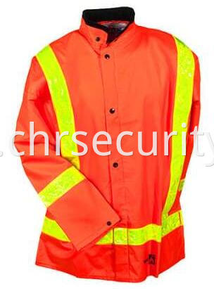 Men's Orange Hi Vis Waterproof Flame Resistant Safety Suit